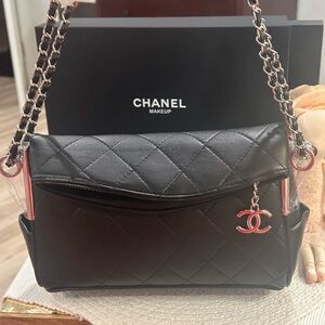 GWP/VIP- Chanel Black Quilted Shoulder Bag with CC Charm